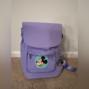 Disney Purple Backpack with Mickey Mouse Patch